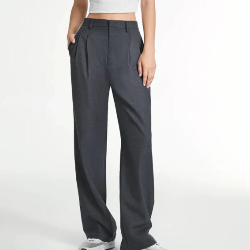 NWT Aerelle Charcoal Wide Leg Tailored Pants
